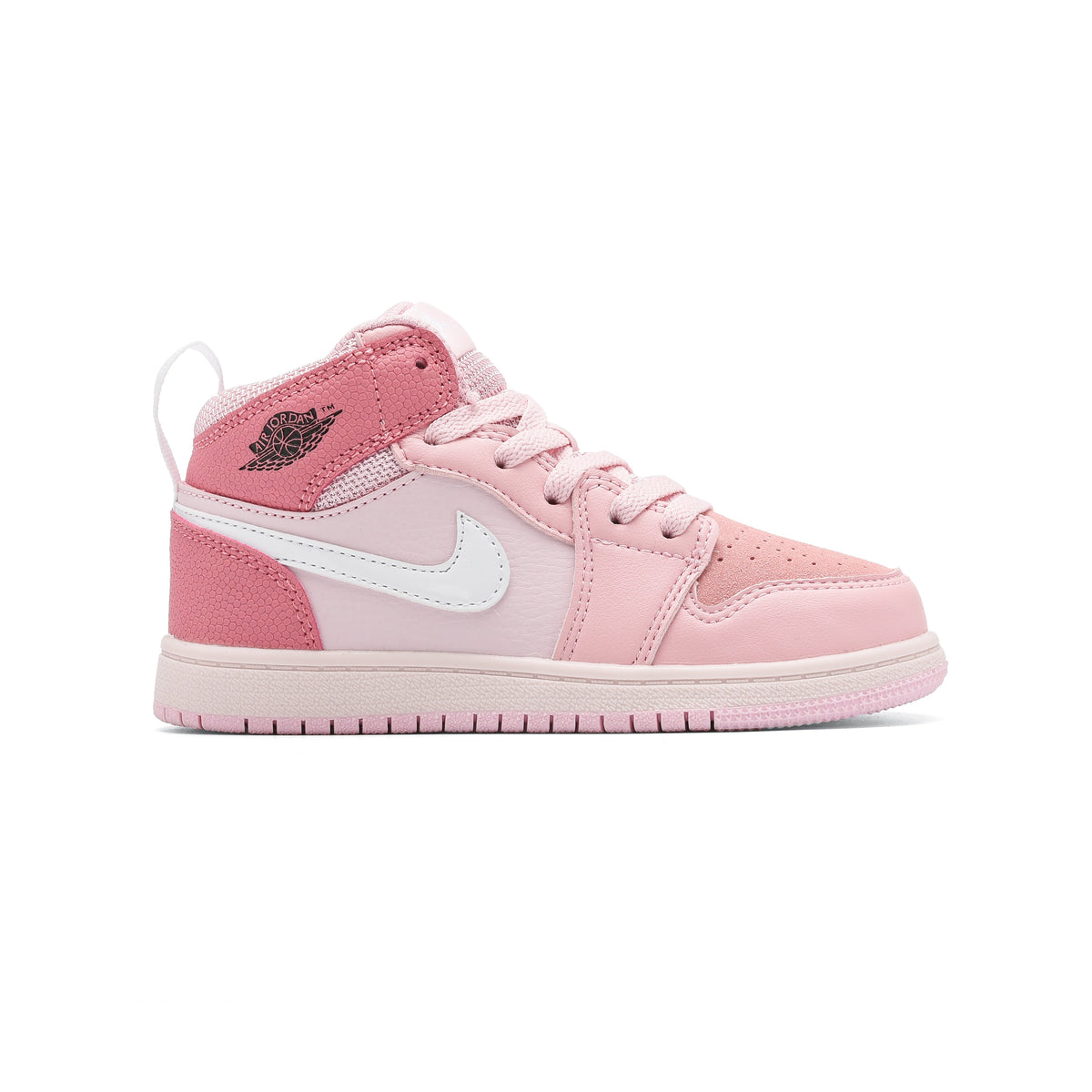 Air Jordan 1 Mid Digital Pink Baskets Rose Blanc Enfant - 1