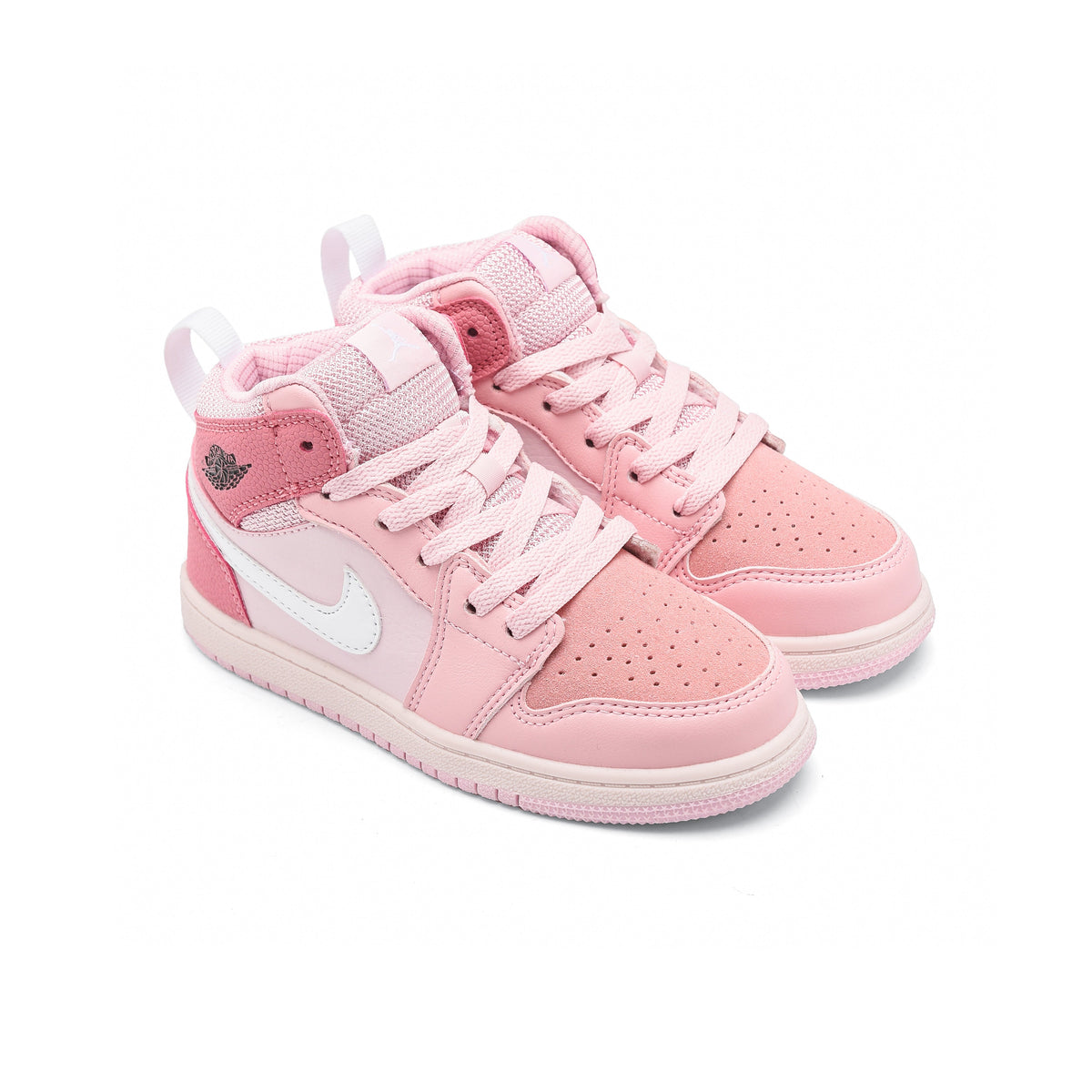Air Jordan 1 Mid Digital Pink Baskets Rose Blanc Enfant - 2
