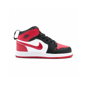 Air Jordan 1 Mid Noble Red Baskets Rouge Blanc Enfant - 1