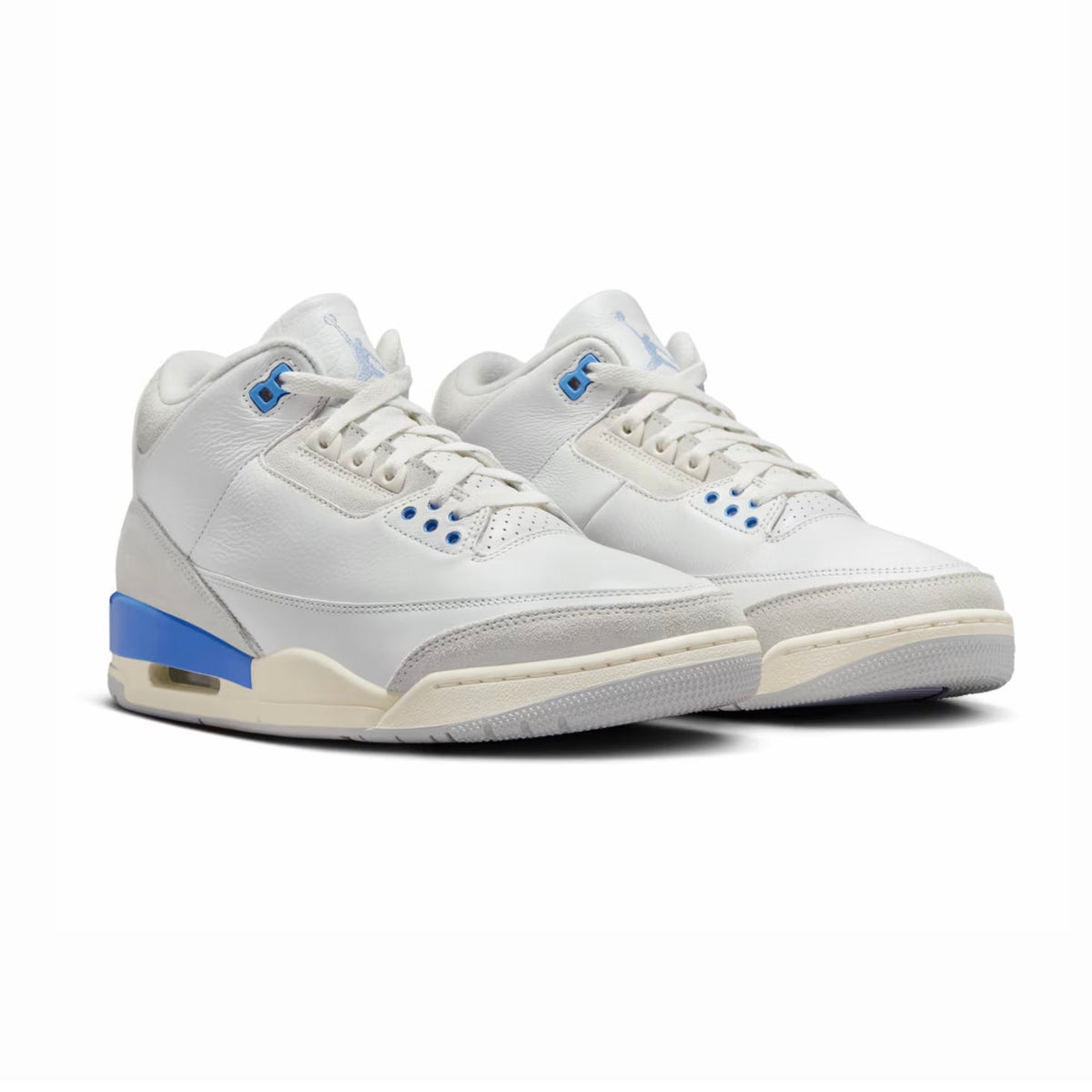 Air Jordan 3 Retro Lucky Shorts Baskets Blanc Bleu Homme Femme - 2