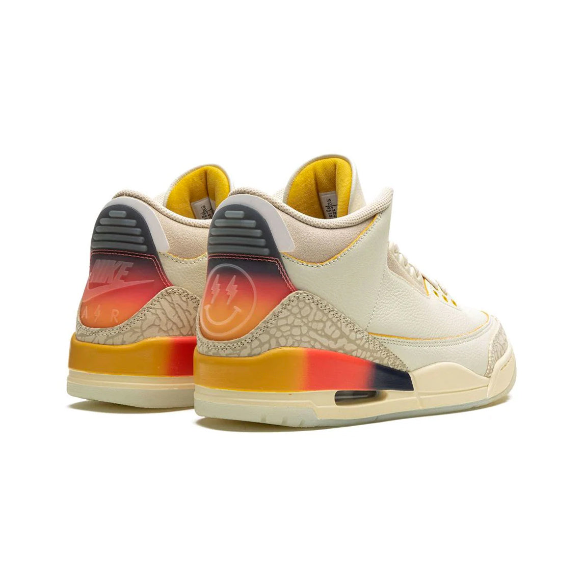 Air Jordan 3 x J Balvin Sunset Baskets Orange Rose Homme Femme - 3