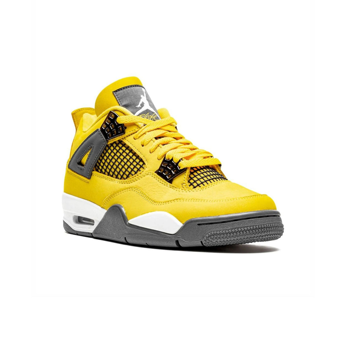 Air Jordan 4 Retro Lightning 2021 Baskets Jaune Noir Homme Femme - 2