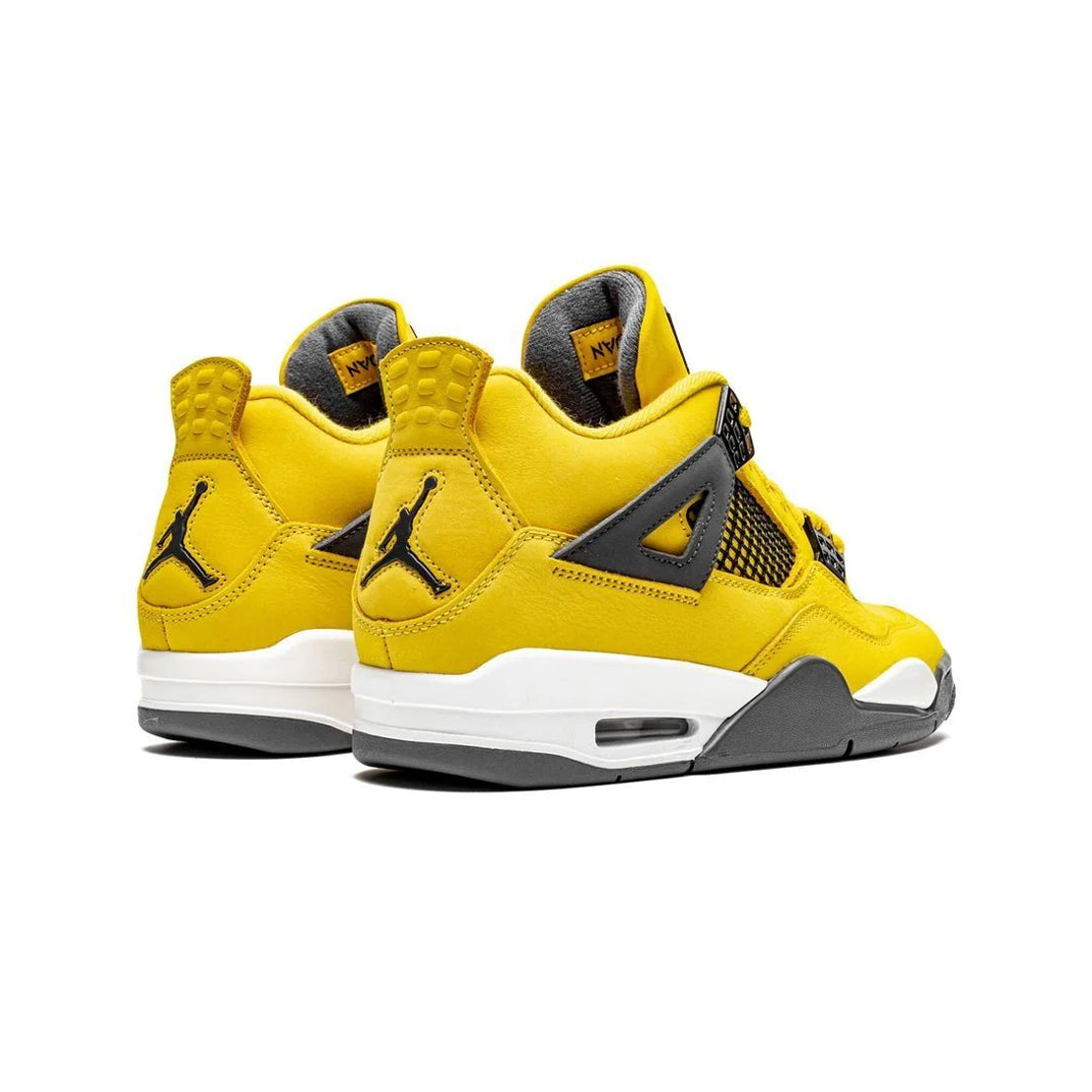 Air Jordan 4 Retro Lightning 2021 Baskets Jaune Noir Homme Femme - 3