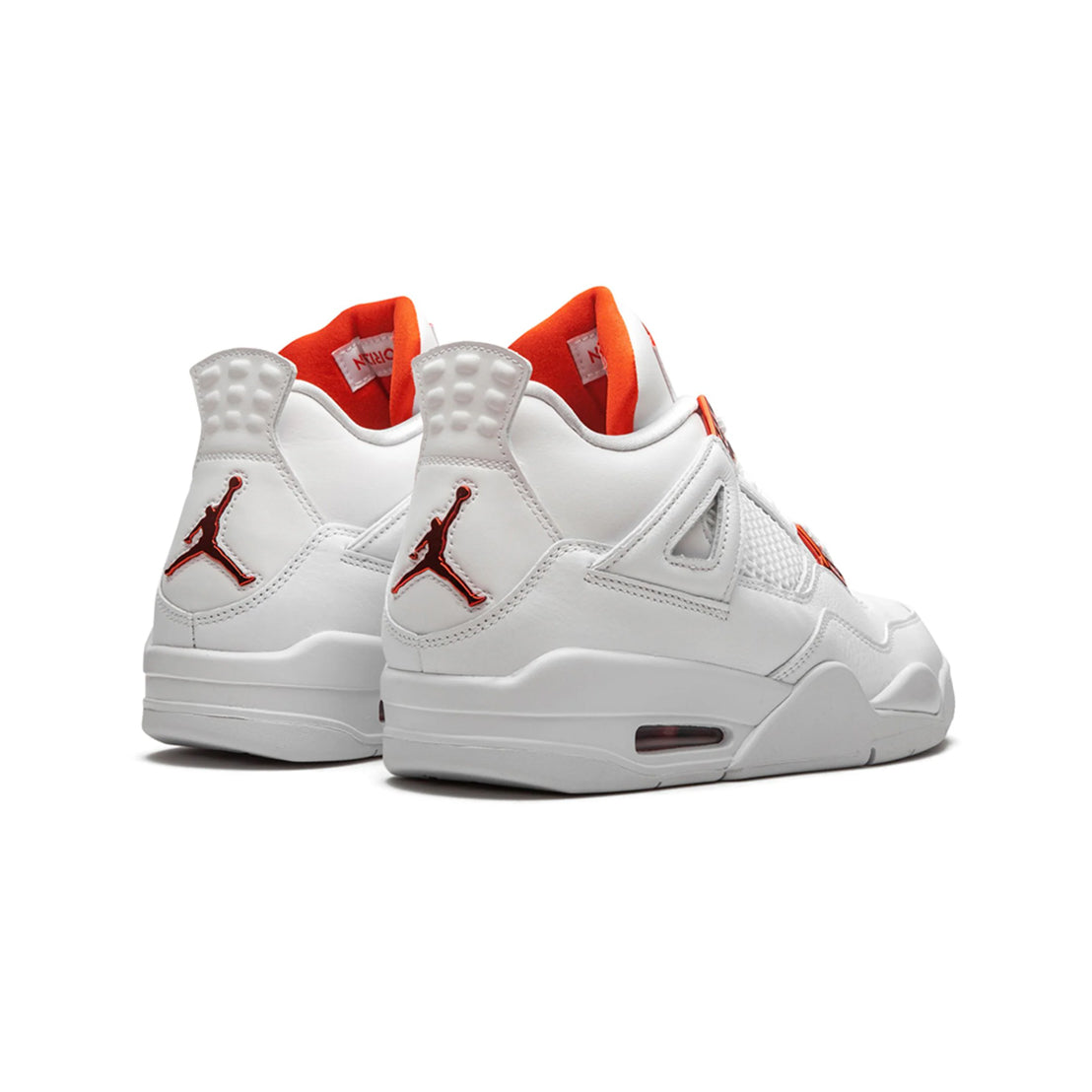 Air Jordan 4 Retro Metallic Orange Baskets Blanc Orange Homme Femme - 3