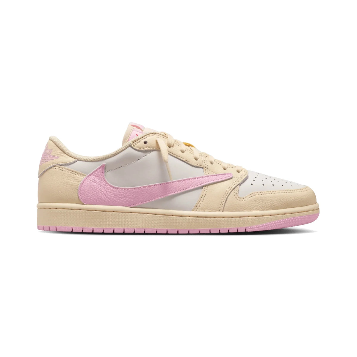 Air Jordan 1 Low x Travis Scott Shy Pink Baskets Rose Beige Homme Femme - 1