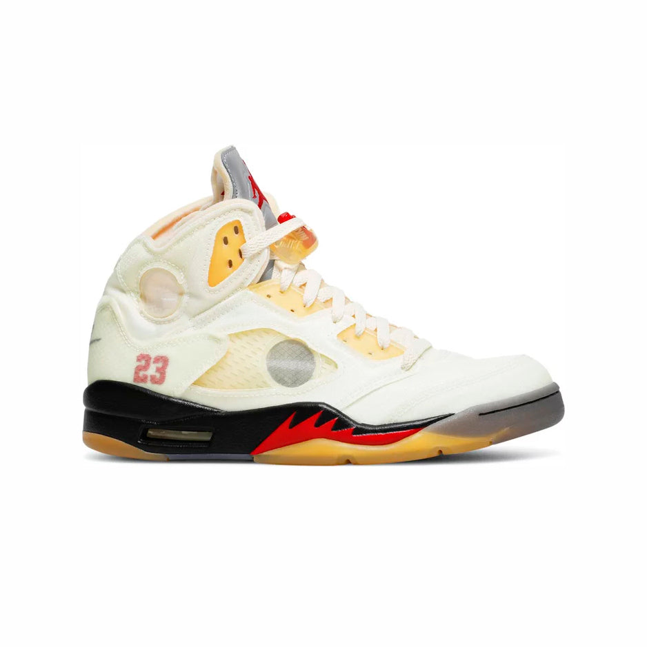 Air Jordan 5 Retro x Off-White Sail Baskets Beige Homme Femme - 1