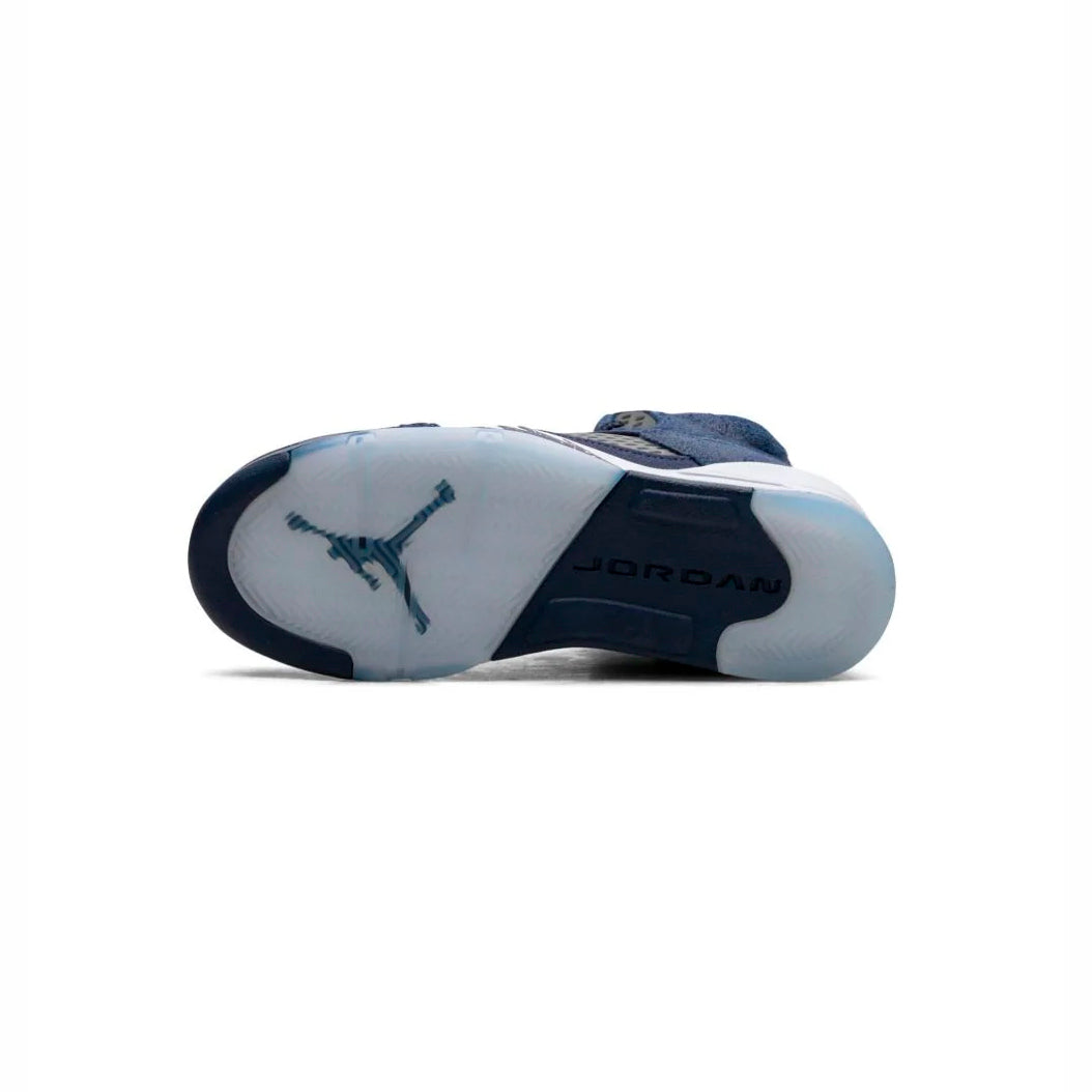 Air Jordan 5 Retro SE Midnight Navy Baskets Bleu Blanc Homme Femme - 4