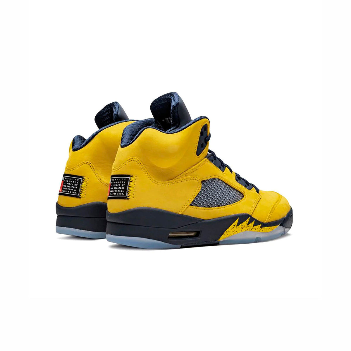 Air Jordan 5 Retro SE Michigan Baskets Bleu Jaune Homme Femme - 3