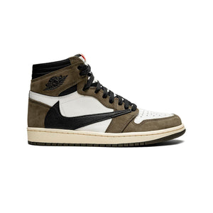 Air Jordan 1 High x Travis Scott Mocha Baskets Marron Blanc Homme Femme - 1