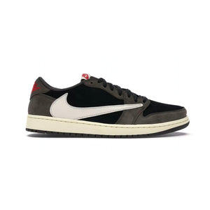 Air Jordan 1 Low x Travis Scott Dark Mocha Baskets Marron Beige Homme Femme - 1