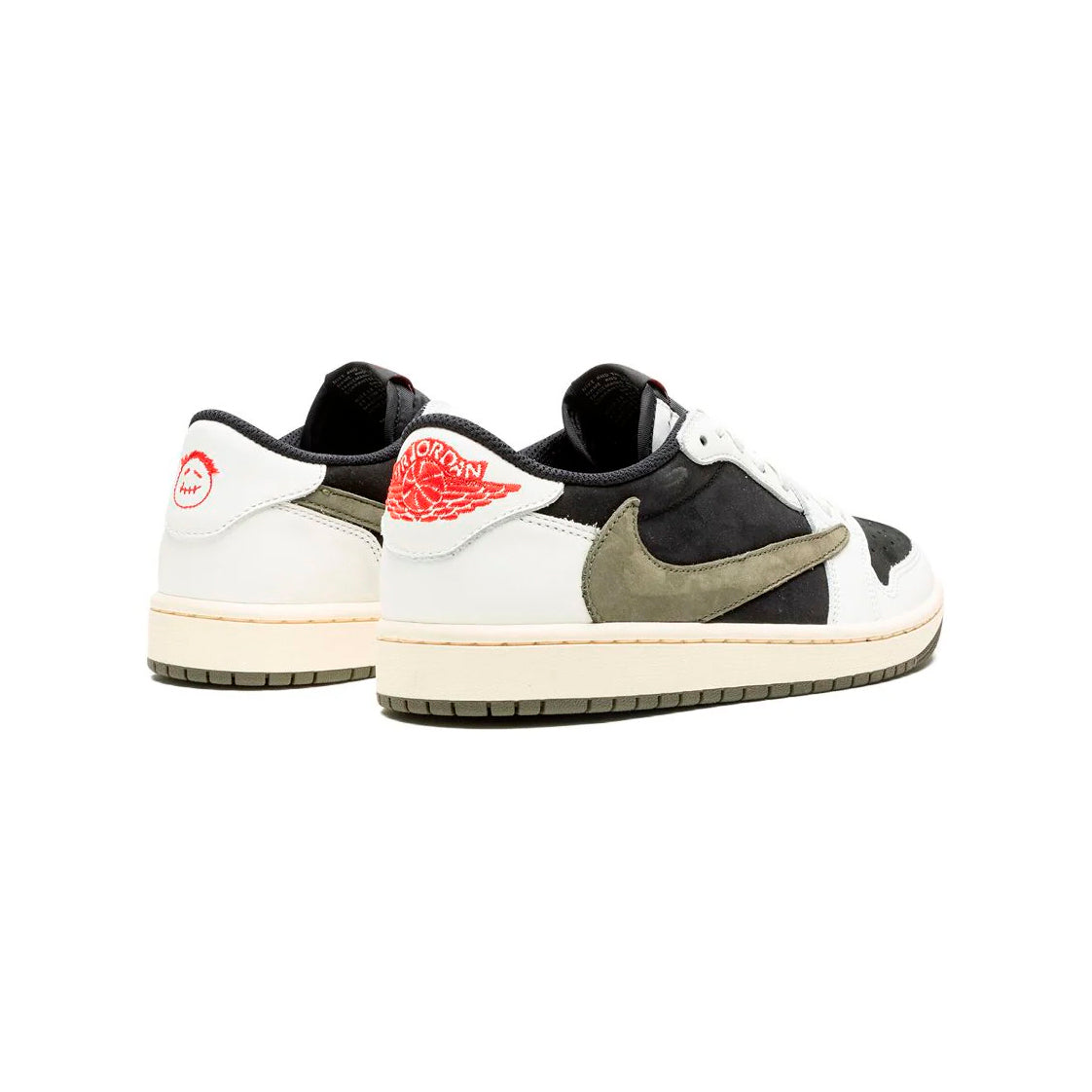 Air Jordan 1 Low x Travis Scott Reverse Olive Baskets Vert Beige Mixte - 3