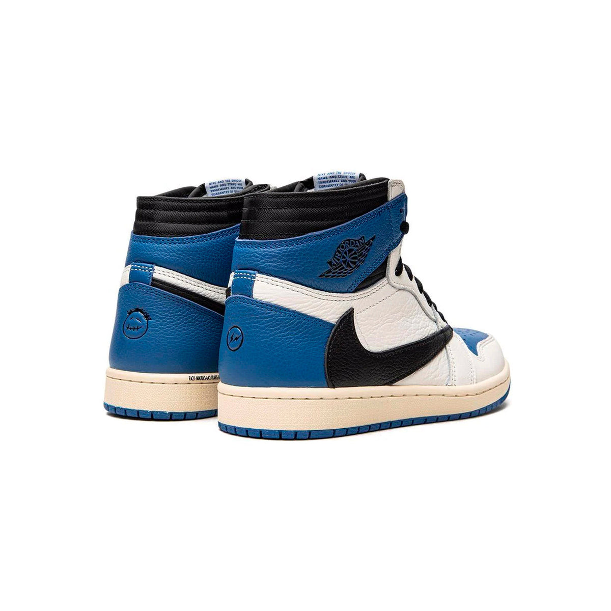 Air Jordan 1 High x Travis Scott Fragment Baskets Bleu Blanc Homme Femme - 3
