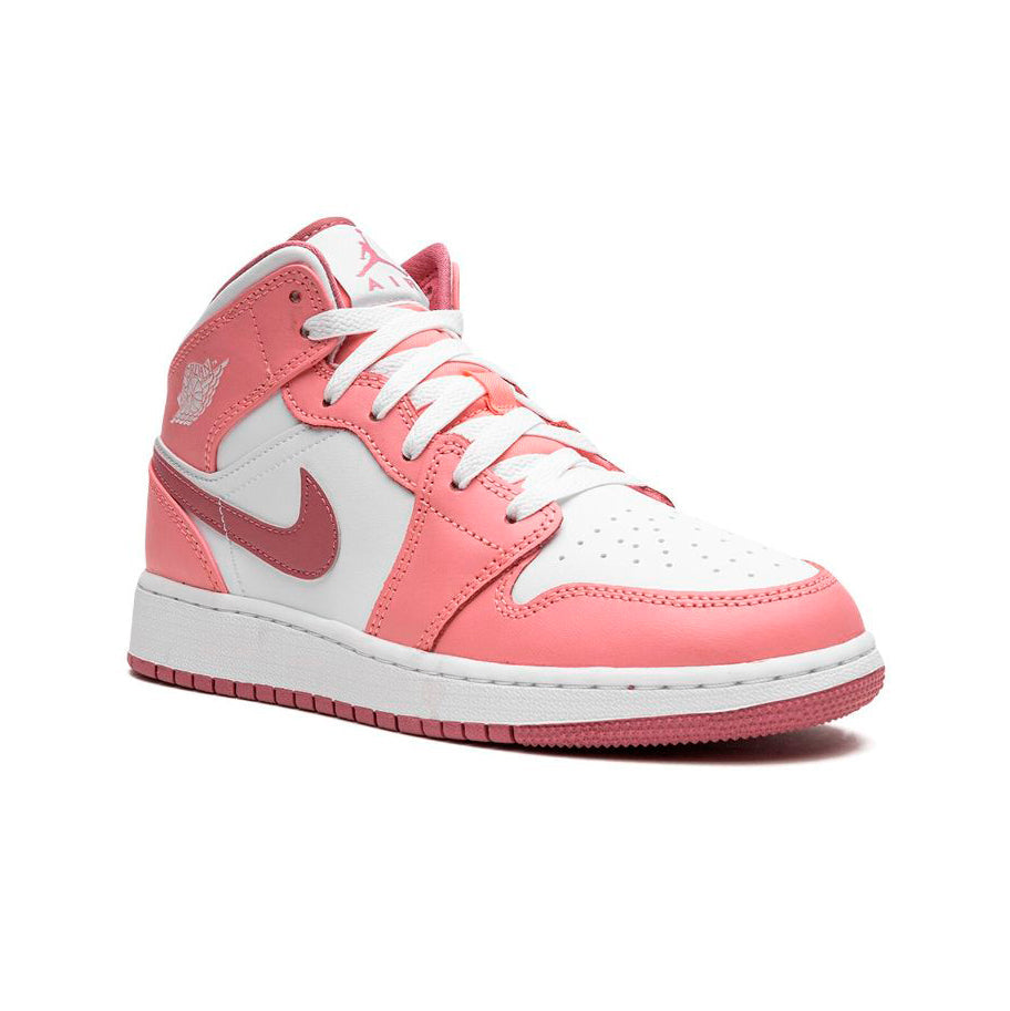 Air Jordan 1 Mid Valentine's Day Baskets Rose Blanc Homme Femme - 2