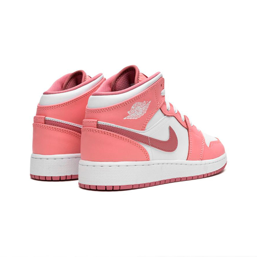 Air Jordan 1 Mid Valentine's Day Baskets Rose Blanc Homme Femme - 3
