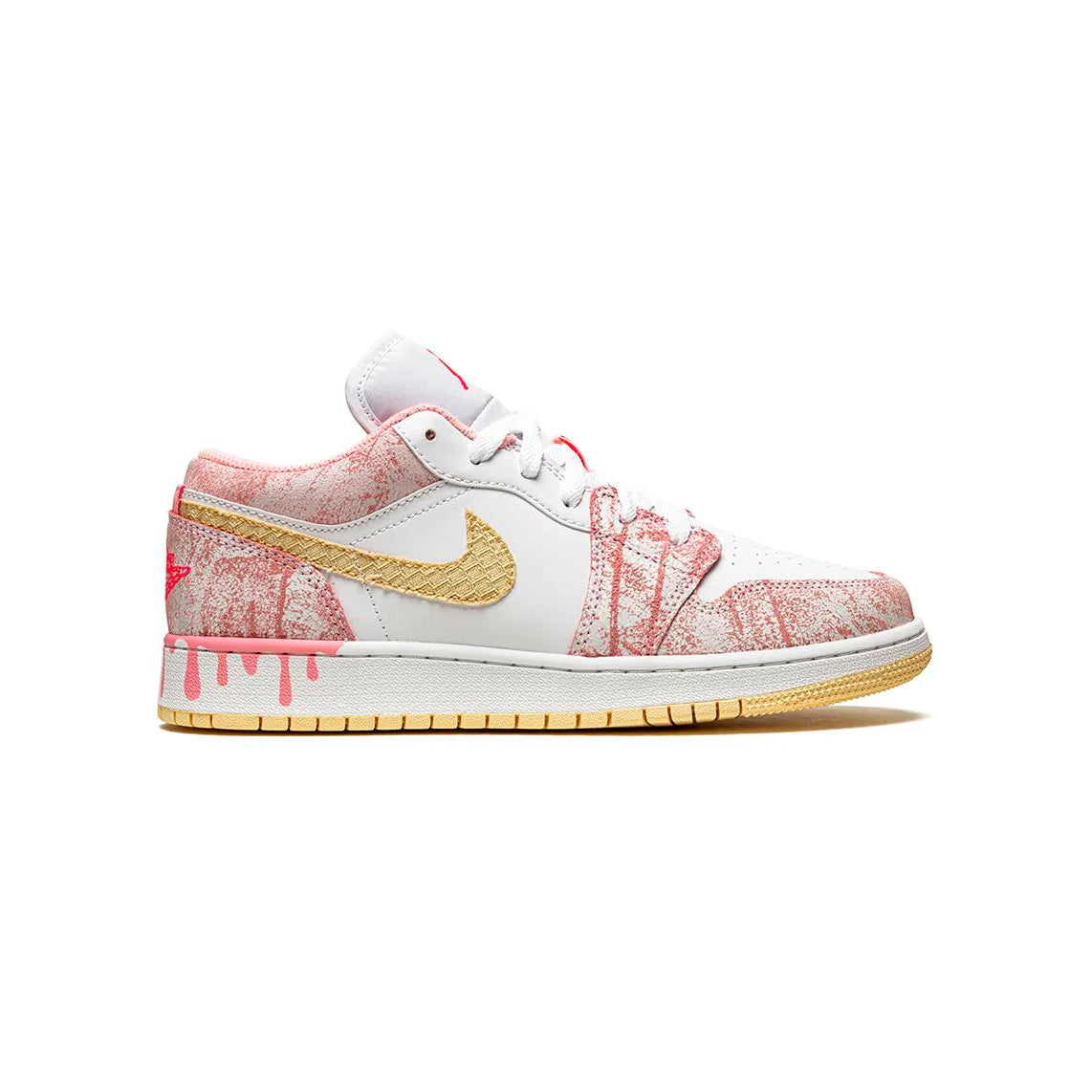 Air Jordan 1 Paint Drip Baskets Blanc Multicolore Homme Femme - 1