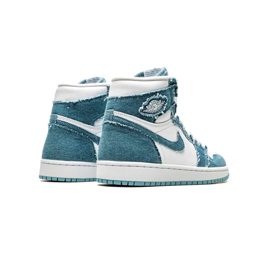 Air Jordan 1 High Denim Baskets Bleu Blanc Homme Femme - 3