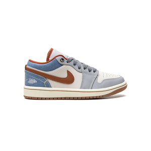 Air Jordan 1 Low Phantom Denim Baskets Bleu Beige Homme Femme - 1