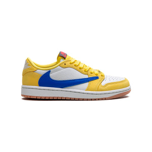 Air Jordan 1 Low x Travis Scott Canary Yellow Baskets Jaune Beige Mixte - 1