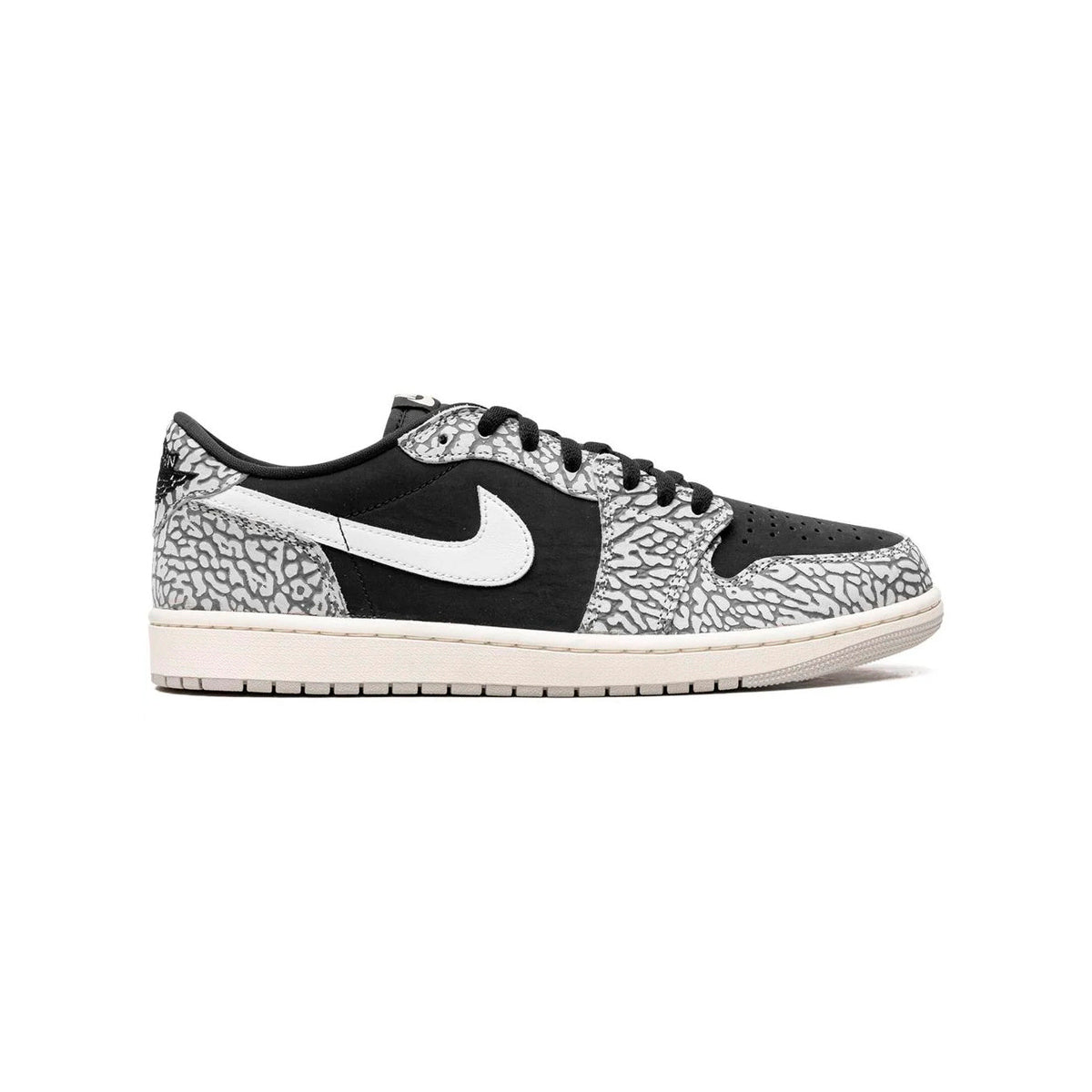 Air Jordan 1 Retro Low Black Cement Baskets Noir Gris Homme Femme - 1
