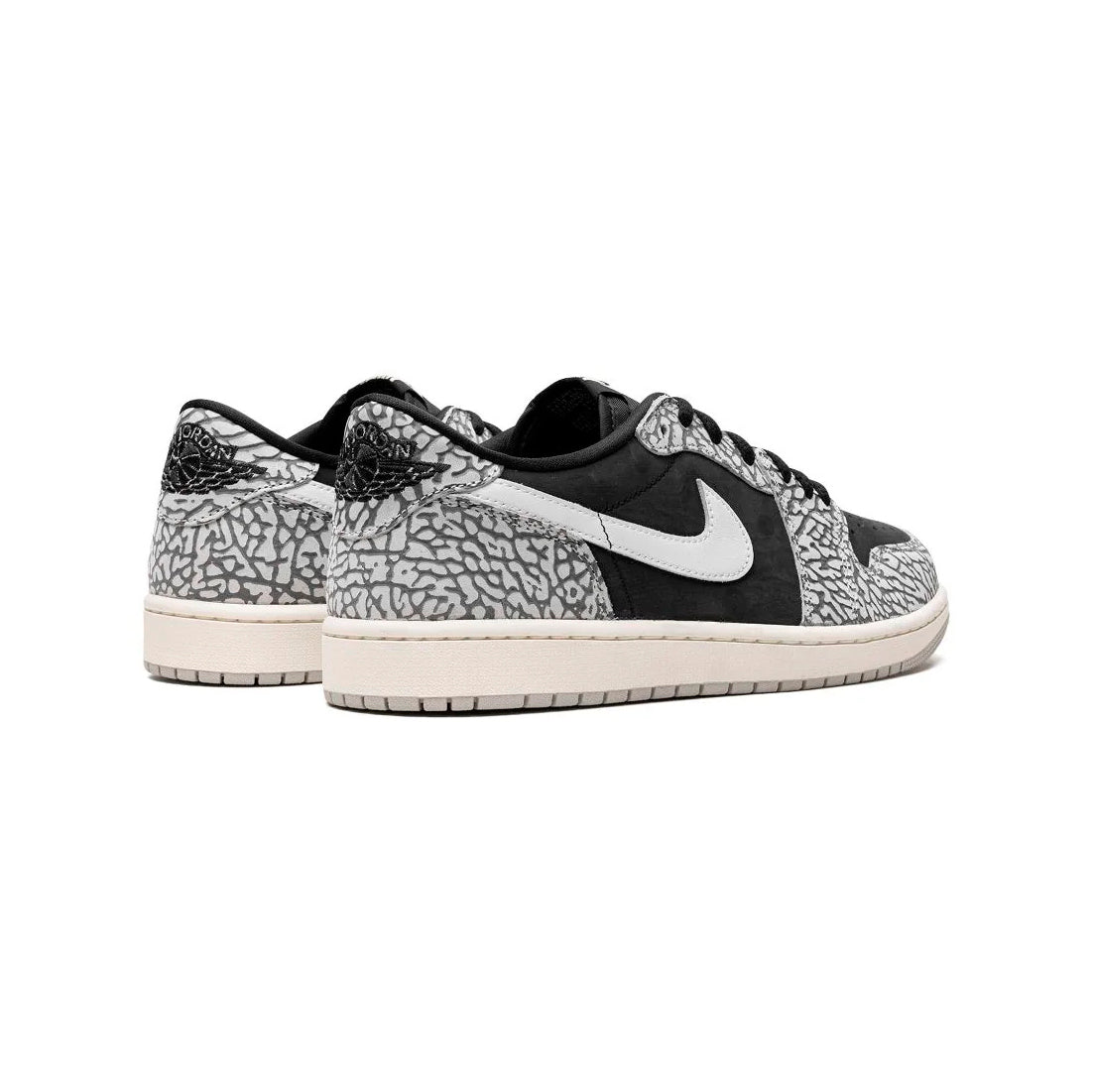 Air Jordan 1 Retro Low Black Cement Baskets Noir Gris Homme Femme - 3