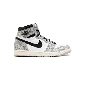 Air Jordan 1 High White Cement Baskets Blanc Gris Homme Femme - 1