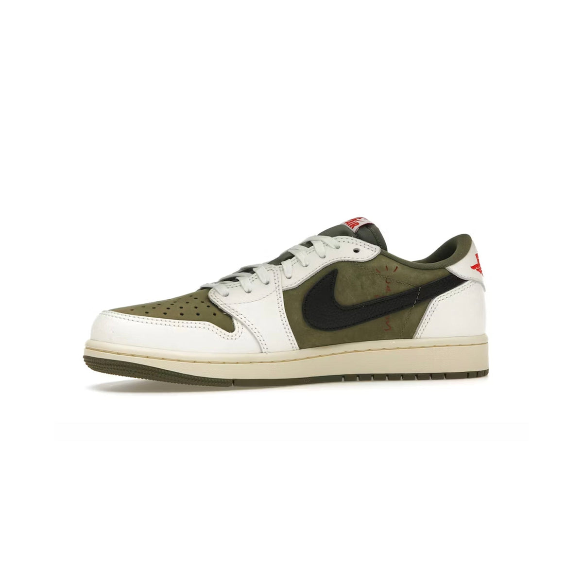 Air Jordan 1 Low x Travis Scott Medium Olive Baskets Vert Beige Homme Femme - 3