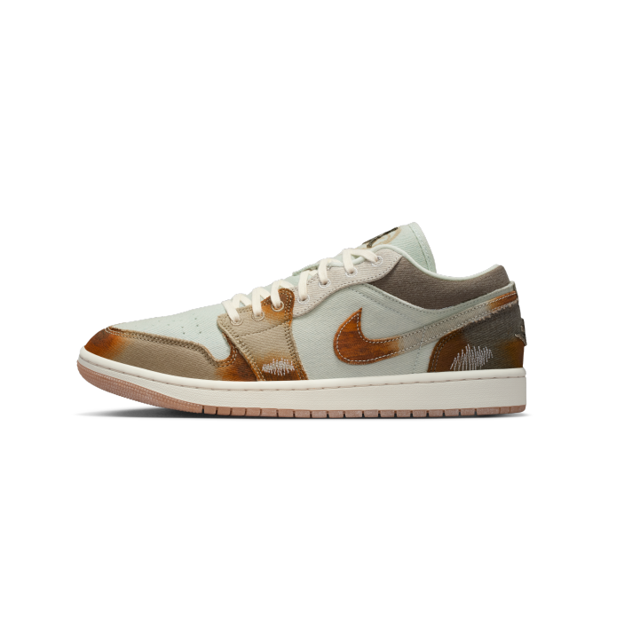 Air Jordan 1 Low SE Baskets Multicolore Beige Homme Femme - 4
