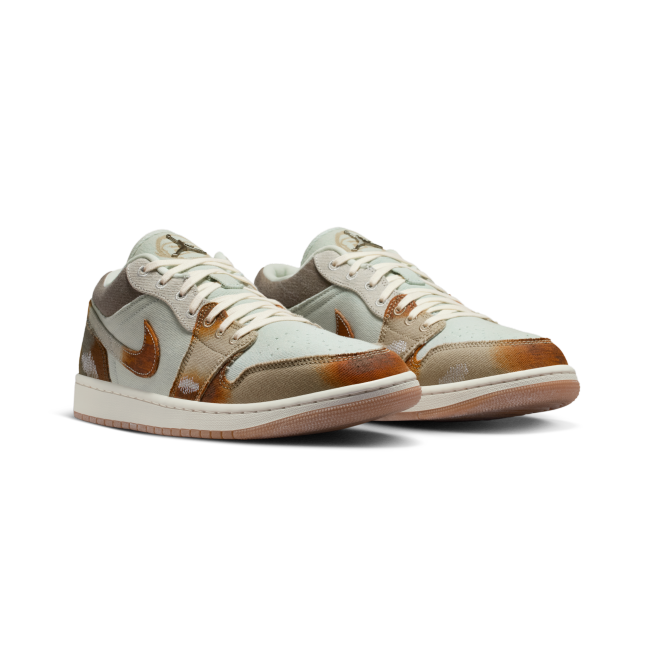 Air Jordan 1 Low SE Baskets Multicolore Beige Homme Femme - 2