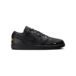 Air Jordan 1 Low Black Elephant Print Baskets Noir Gris Homme Femme - 1