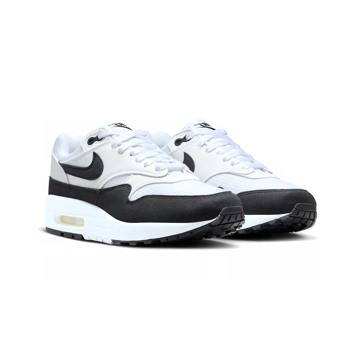 Nike Air Max 1 White Black Baskets Blanc Noir Homme Femme - 2