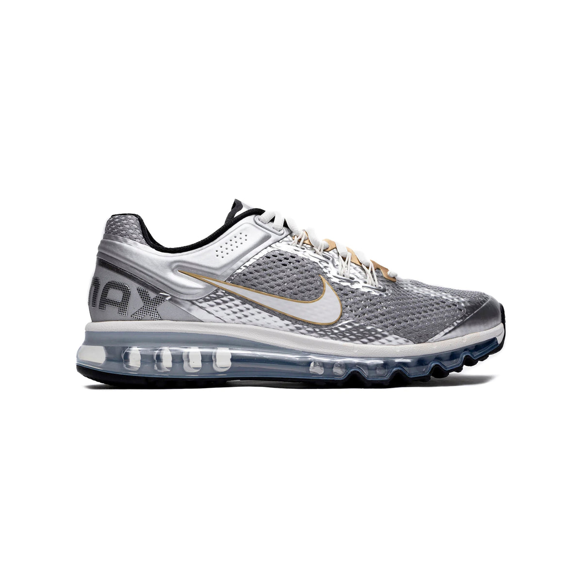 Nike Air Max 2013 Metallic Silver Gold Baskets Argent Or Homme Femme - 1