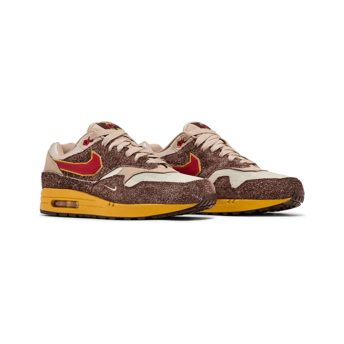 Nike Air Max 1 .SWOOSH Low Poly Big Head Origins Baskets Marron Beige Mixte - 2