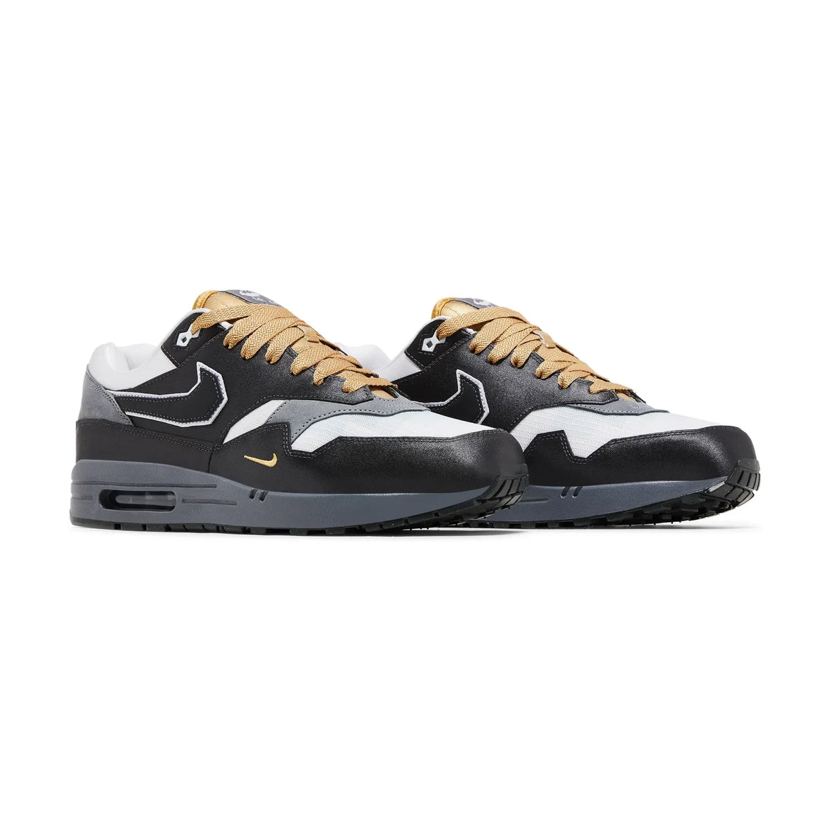 Nike Air Max 1 .SWOOSH Low Poly Big Head Mode Baskets Noir Gris Homme Femme - 2