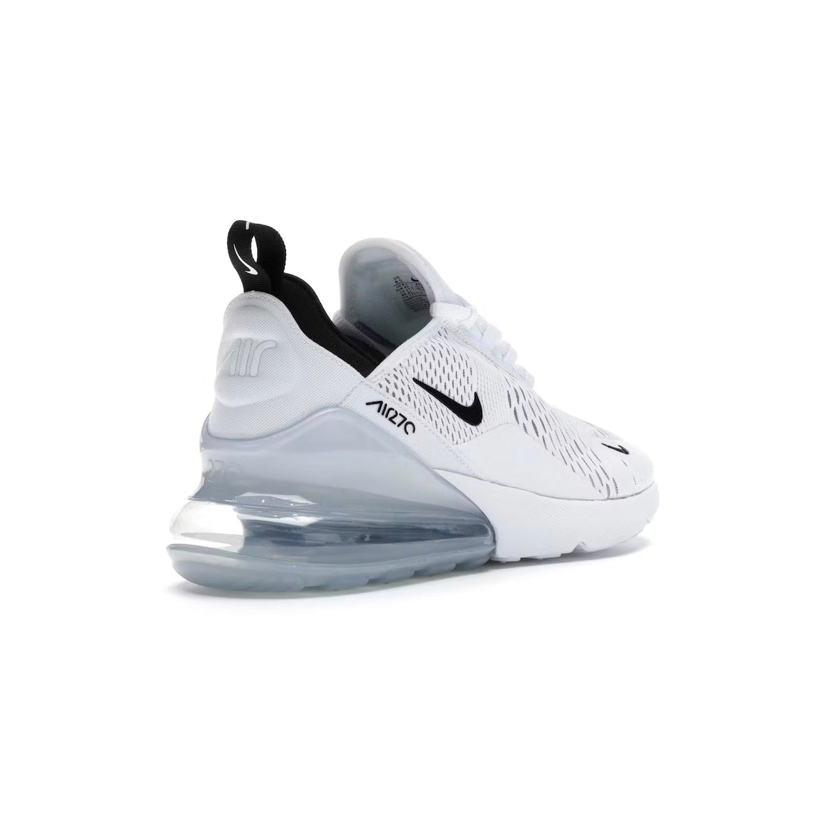 Nike Air Max 270 White Black Baskets Blanc Noir Homme Femme - 2