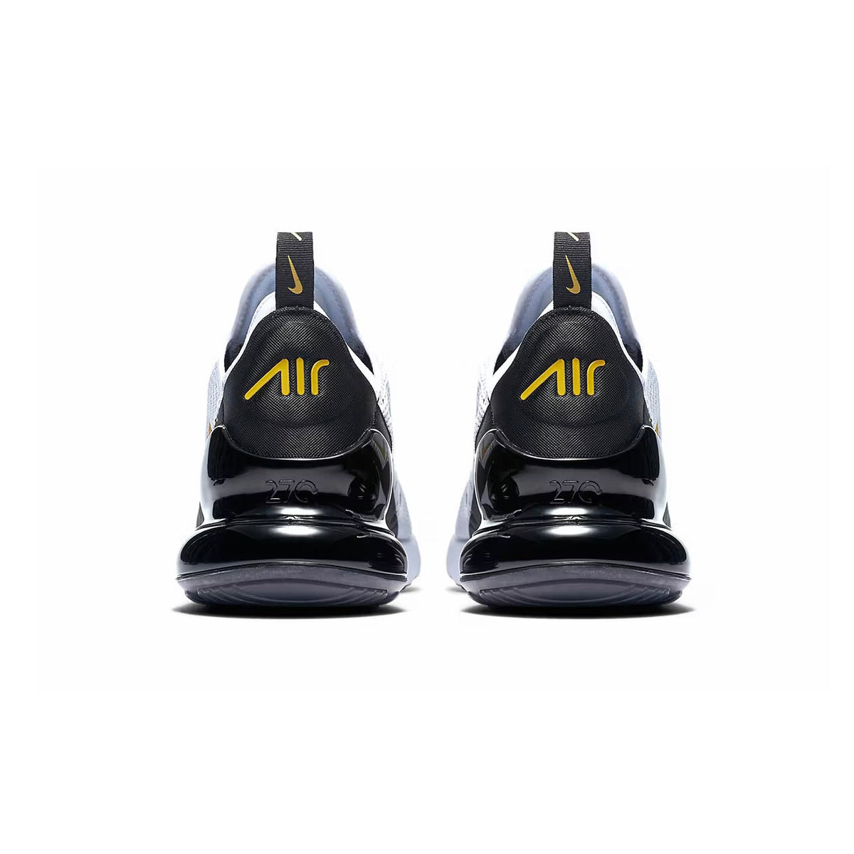 Nike Air Max 270 White Metallic Gold Black Baskets Blanc Or Homme Femme - 3