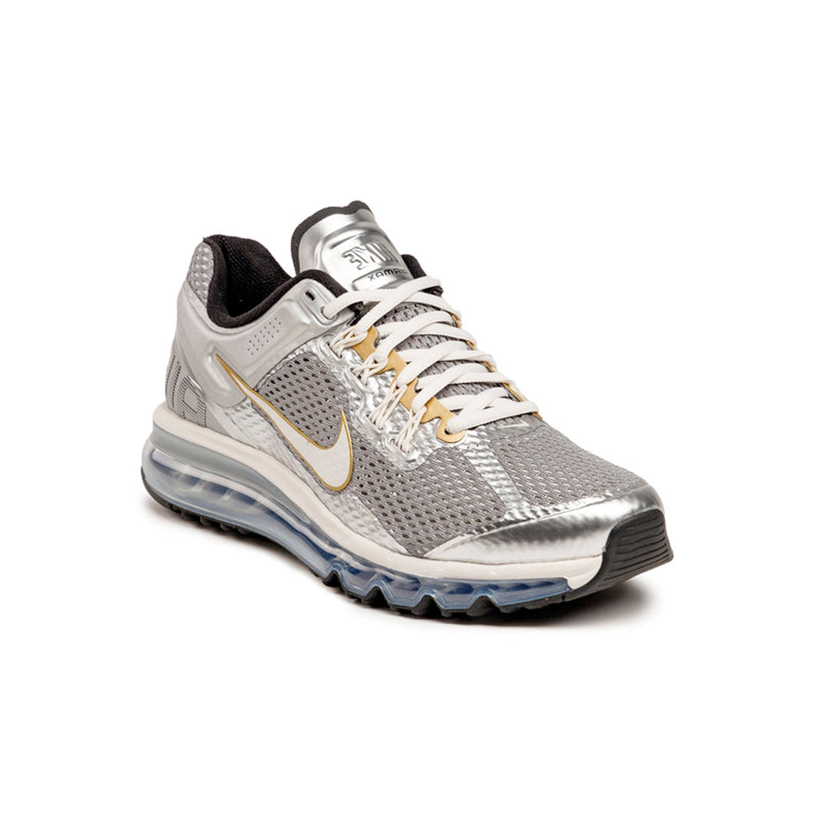 Nike Air Max 2013 Metallic Silver Gold Baskets Argent Or Homme Femme - 2