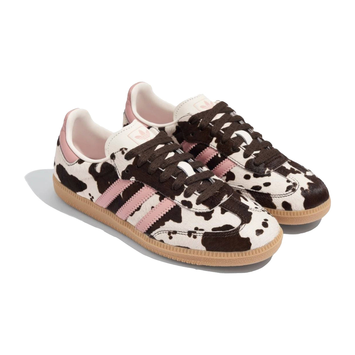 adidas Samba OG Cow Print Baskets Marron Violet Homme Femme - 2