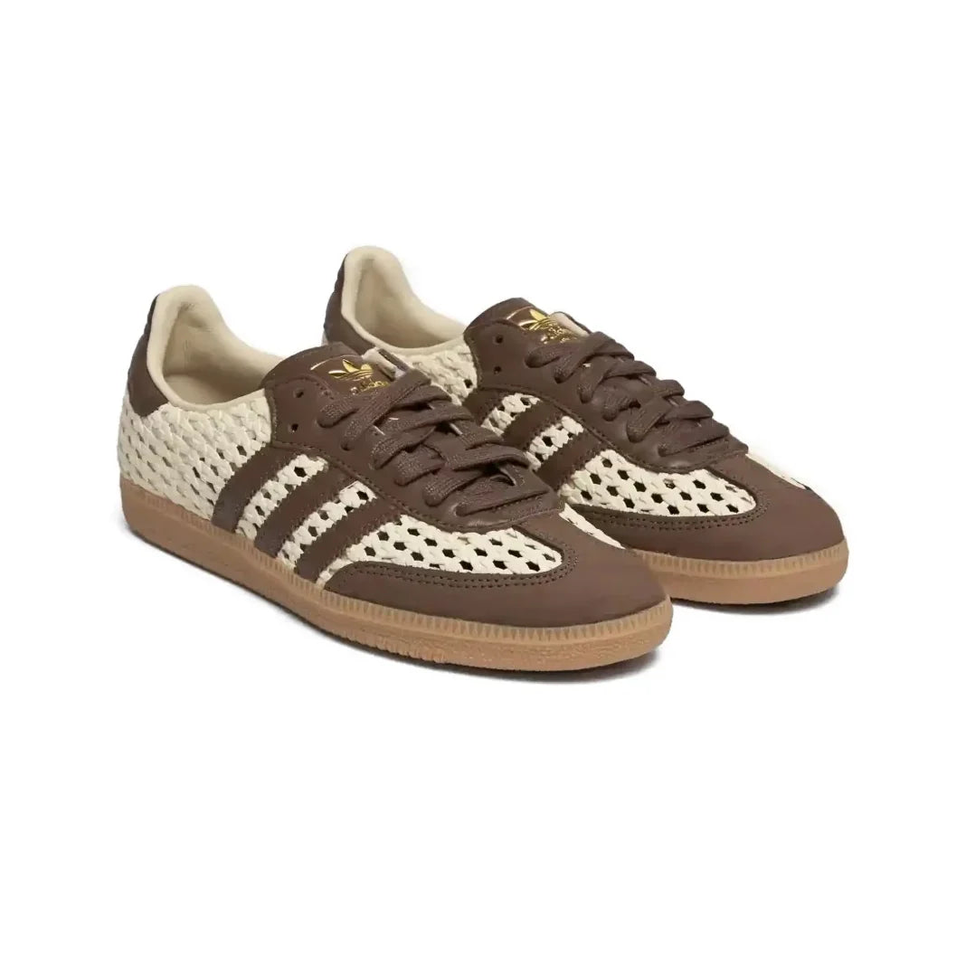 adidas Samba OG Basketweave Baskets Blanc Marron Homme Femme - 2