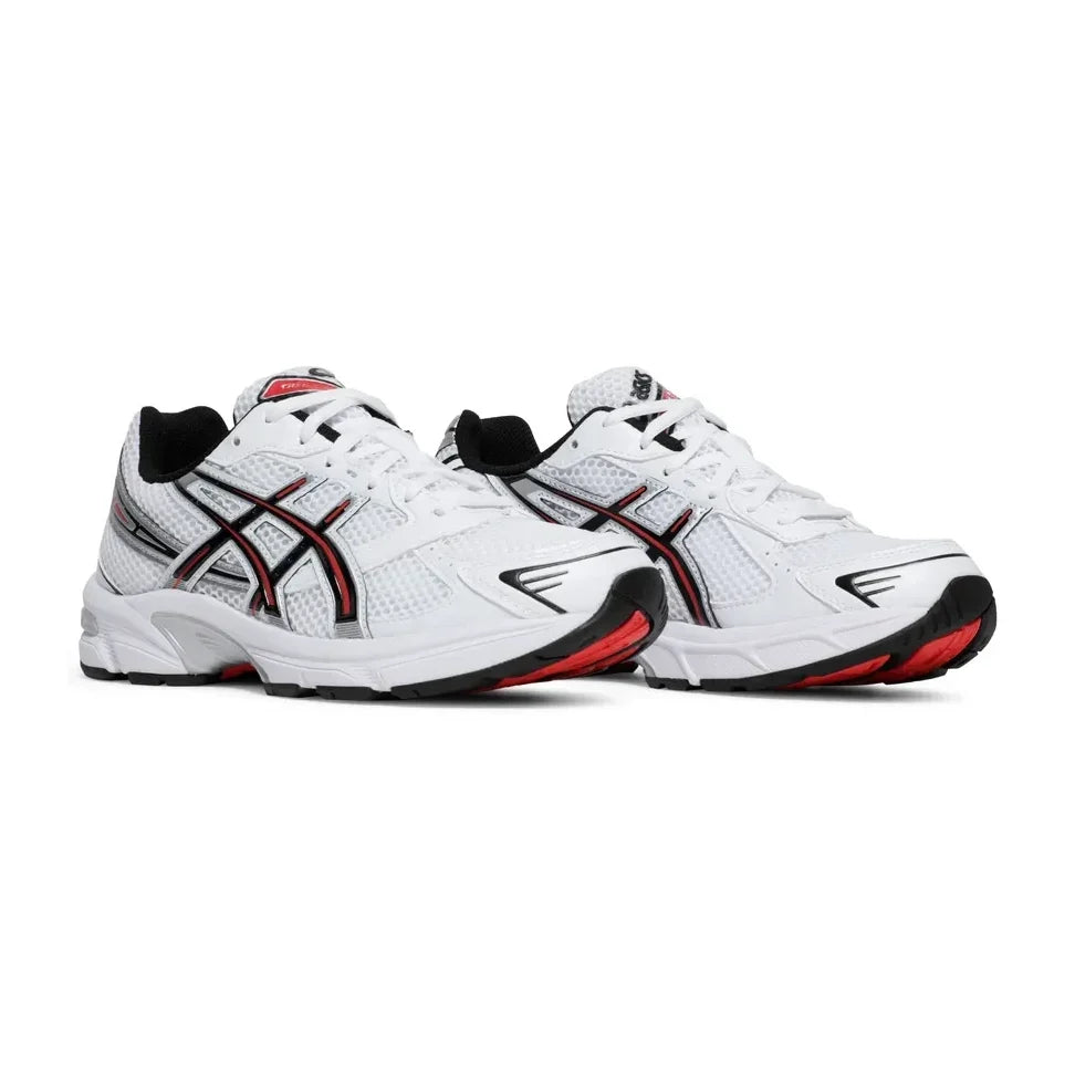 ASICS Gel-1130 White Electric Red Baskets Blanc Rouge Homme Femme - 2