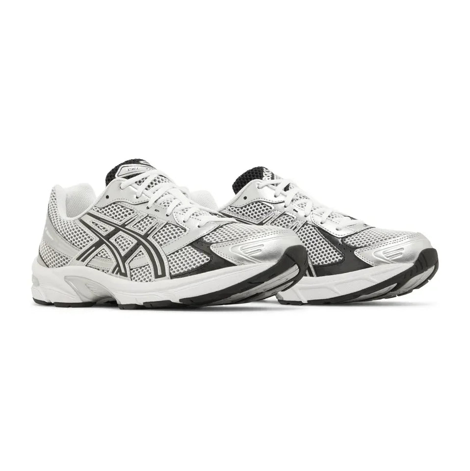 ASICS Gel-1130 White Black Silver Baskets Blanc Noir Homme Femme - 2