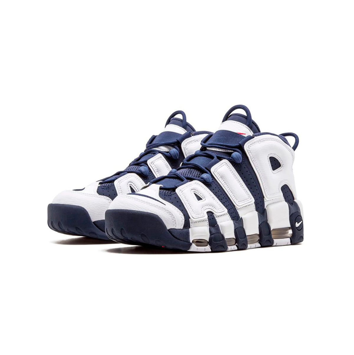 Nike Air More Uptempo '96 Olympic Baskets Bleu Blanc Homme Femme - 3