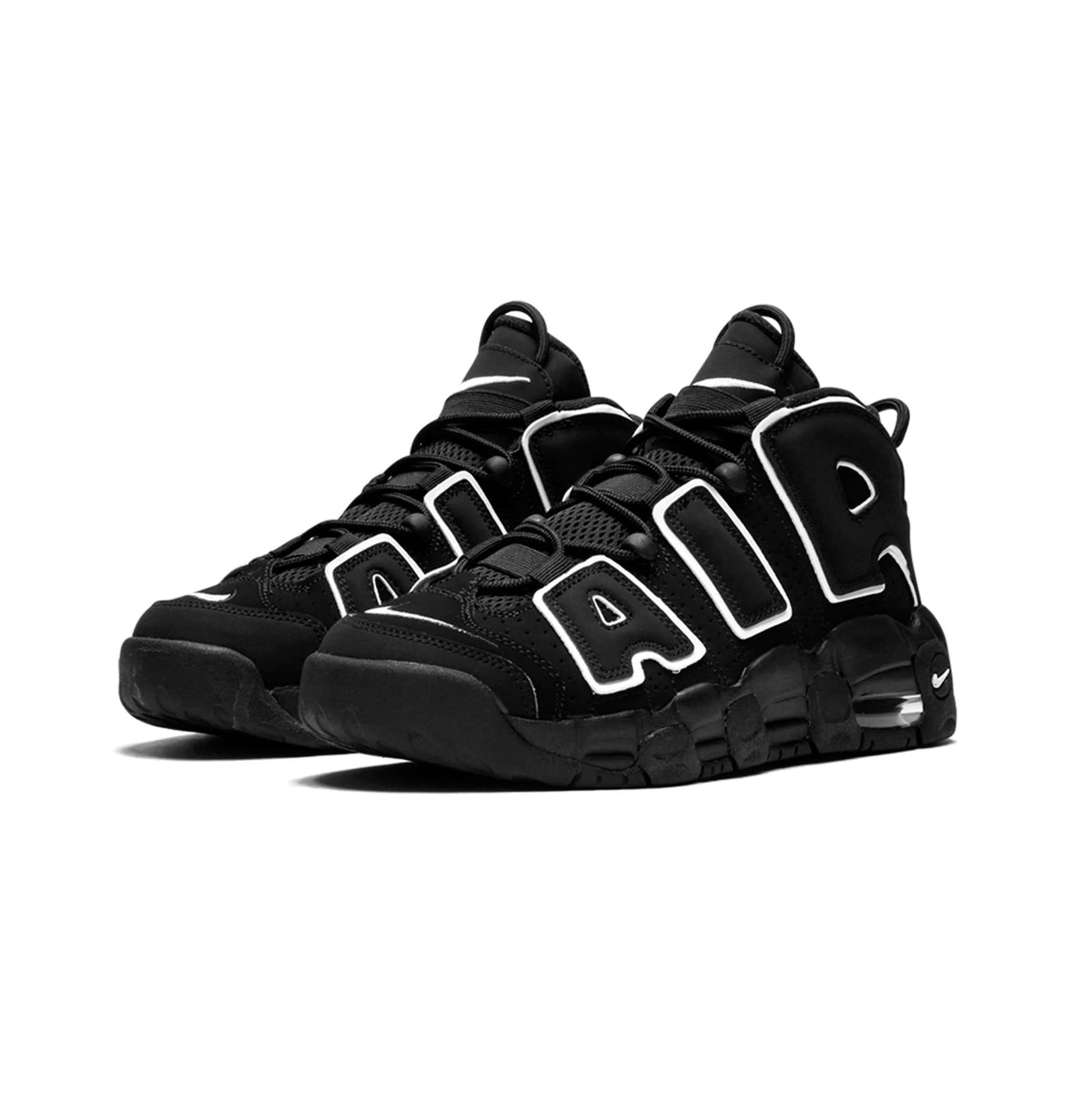 Nike Air More Uptempo Black Reflective Baskets Noir Homme Femme - 3
