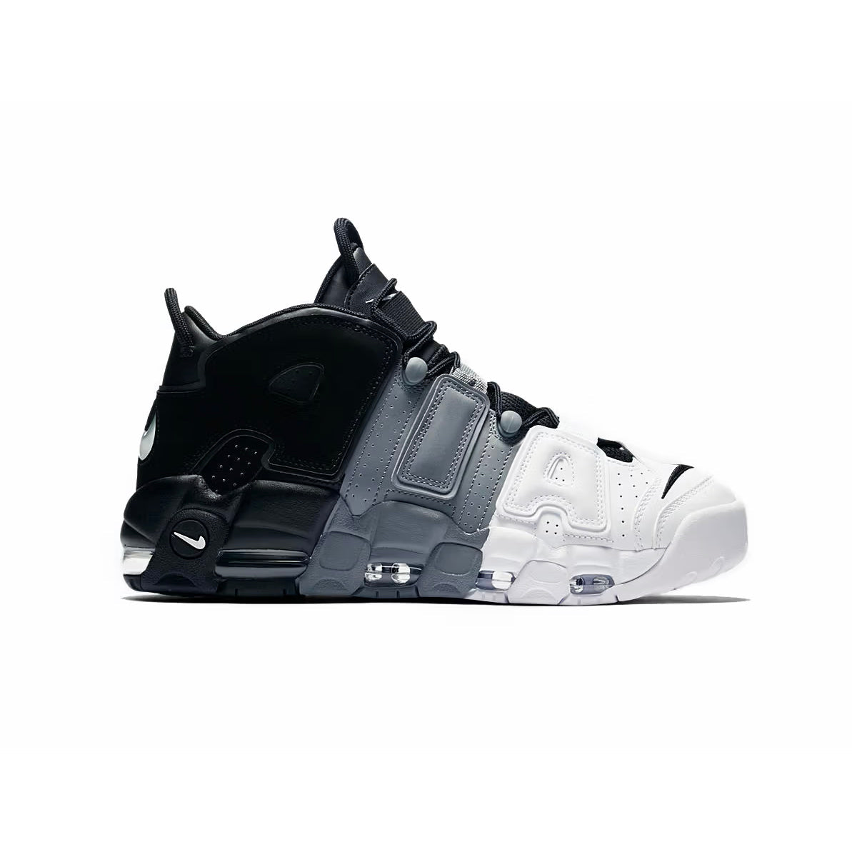 Nike Air More Uptempo '96 Tri-Color Baskets Noir Blanc Homme Femme - 1