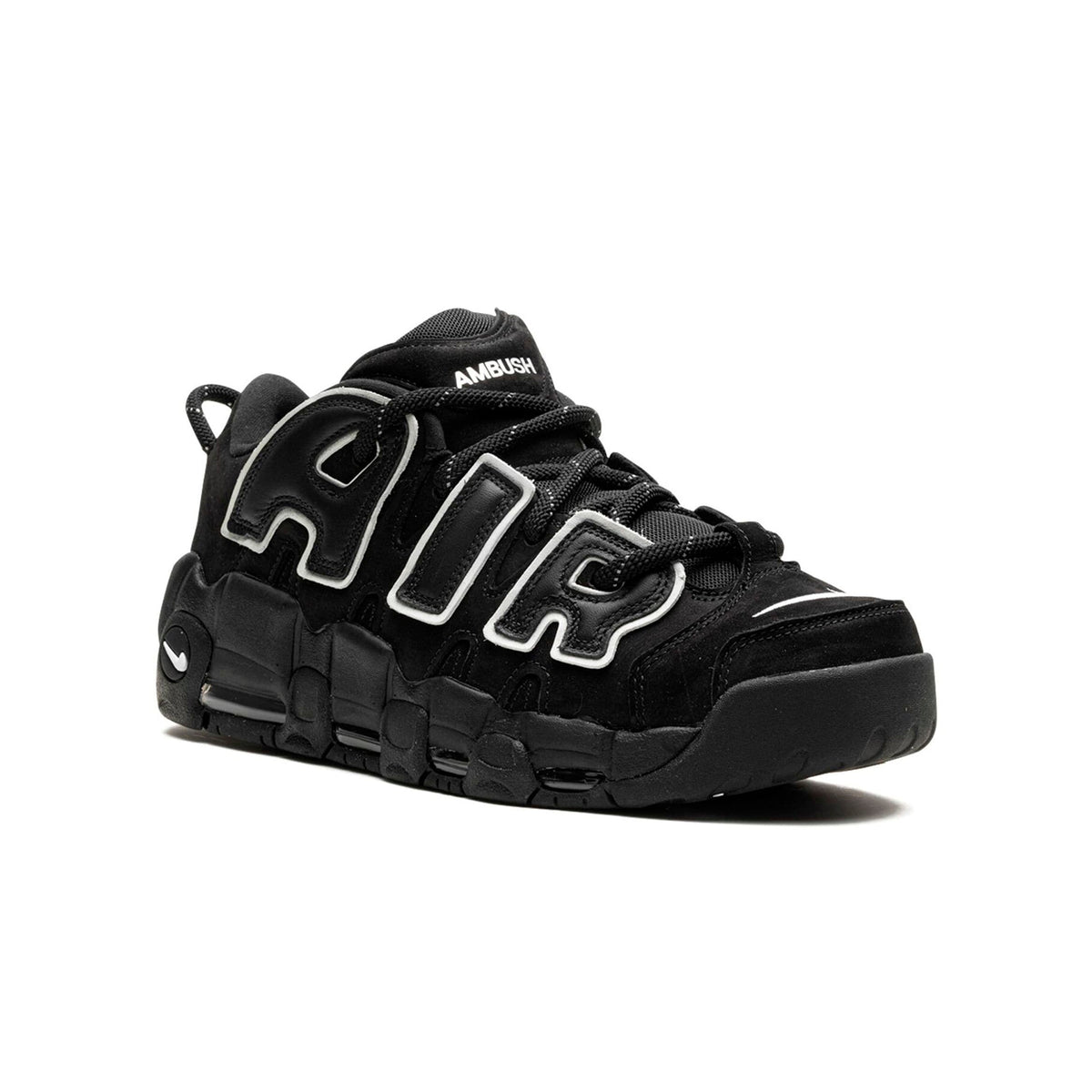 Nike Air More Uptempo Low x AMBUSH Black White Baskets Noir Blanc Mixte - 2