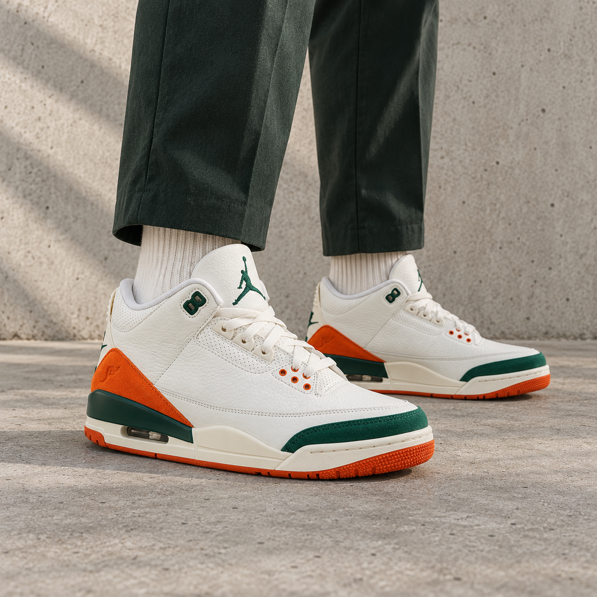 Air Jordan 3 Retro SP SoleFly Miami Baskets Beige Vert Homme Femme - 4