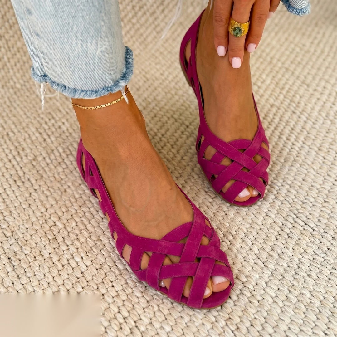 Sandales Femme à Enfiler Beige - vue 2