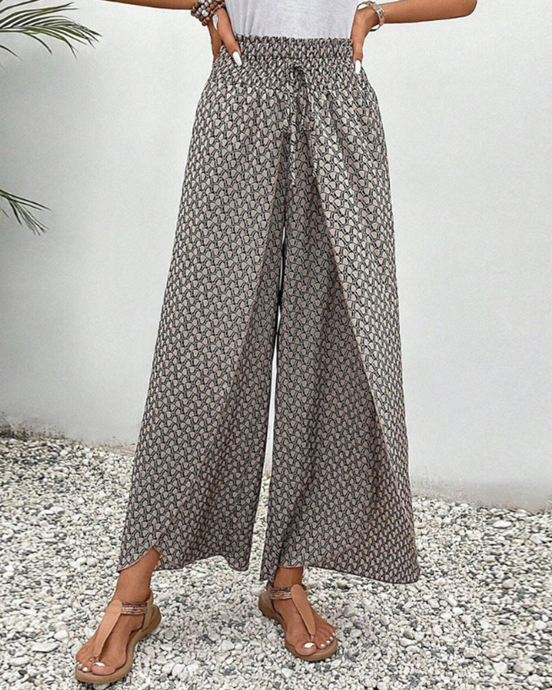 Lunara - Pantalon femme à jambe large large