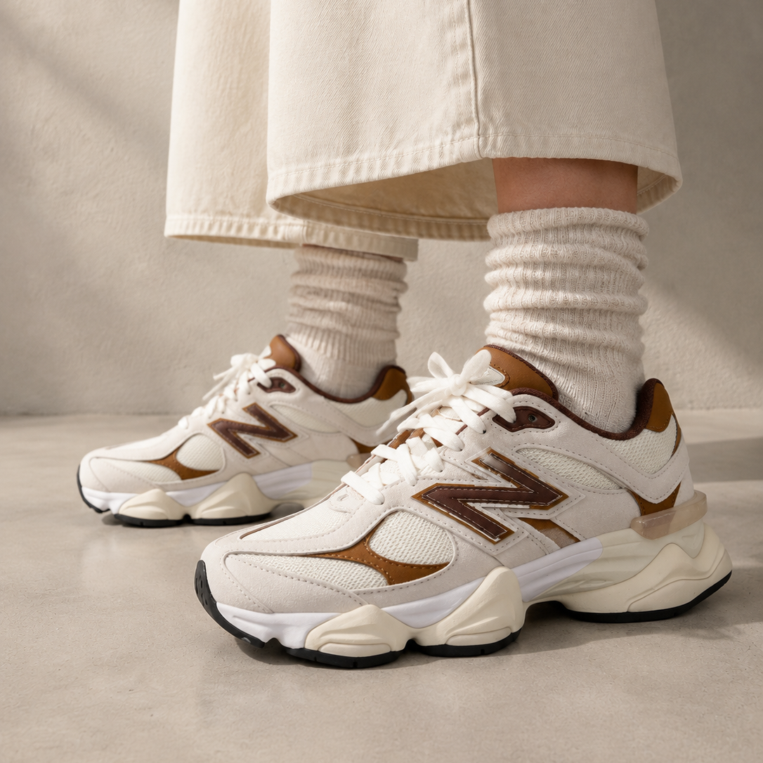 New Balance 9060 Baskets Marron Beige Homme Femme - 5