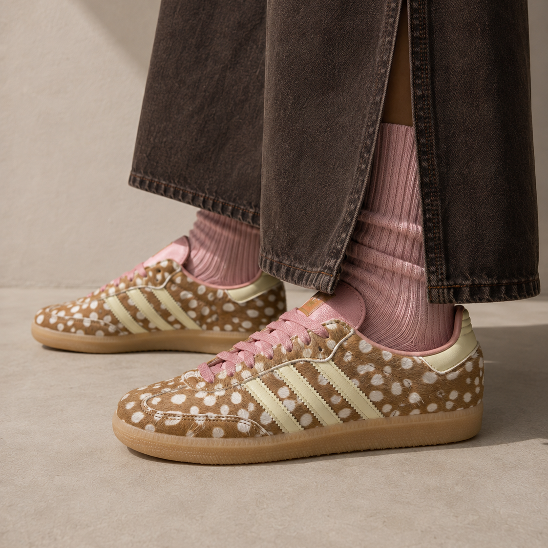 adidas Samba OG Bambi Baskets Marron Rose Homme Femme - 4