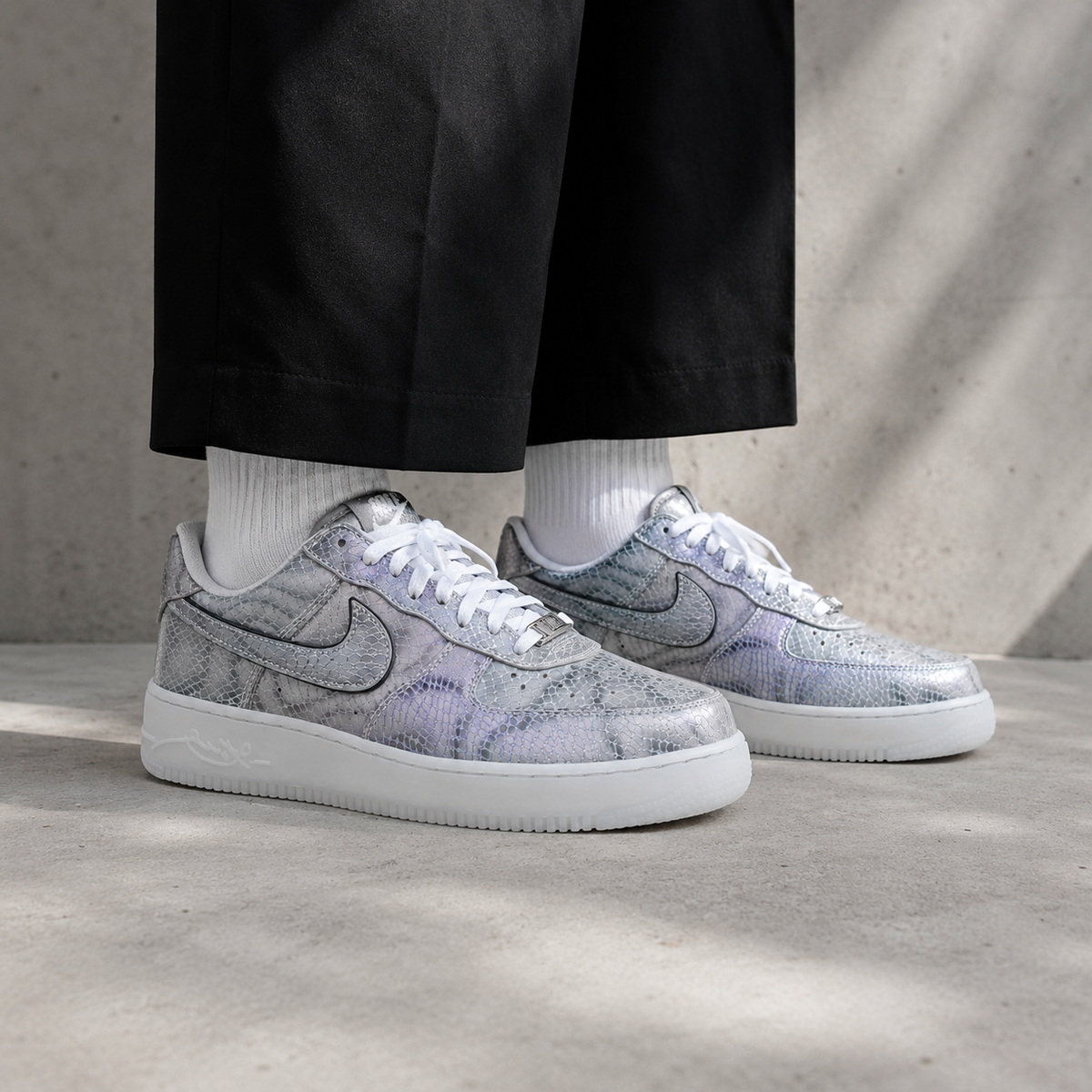 Nike Air Force 1 Low Protro Kobe Bryant Lenticular Baskets Argent Mixte - 5